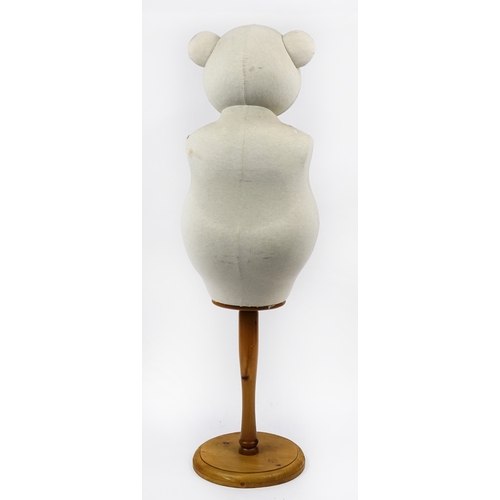 2008 - Novelty teddy bear mannequin with pine base, 155cm high