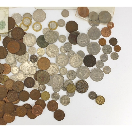 448 - Predominantly British coinage including half crowns, shillings, six pence's and bank notes