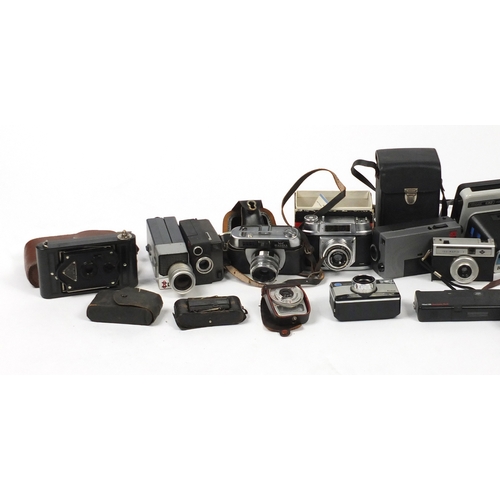 204 - Vintage and later cameras, lenses and accessories including Photina Reflex, Raja number 6, Kodak and... 