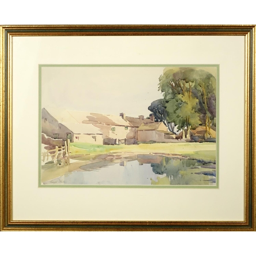 70 - Joseph Foster - Landscape views, set of four watercolours, each mounted and framed, 36cm x 26cm