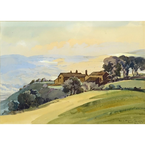 70 - Joseph Foster - Landscape views, set of four watercolours, each mounted and framed, 36cm x 26cm