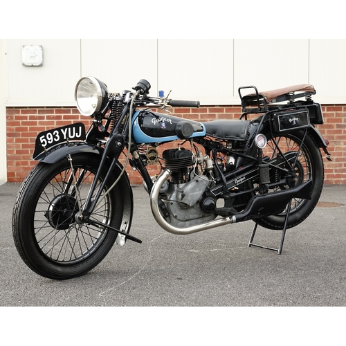 74 - 1933 Peugeot P108SL 250cc motorbike, 18 recorded miles from rebuild, registration 593 YUJ, one recor... 