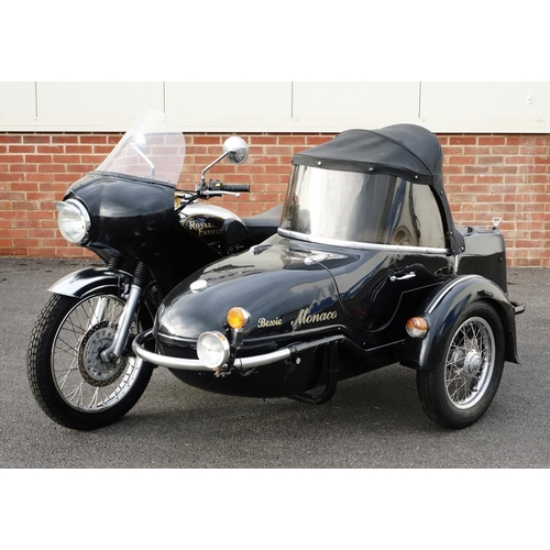 75 - 2010 Royal Enfield Bullet Electra CL EFI 500cc motorbike with sidecar, 9263 recorded miles, registra... 