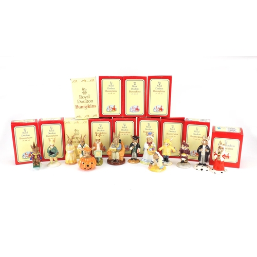 2141 - Fourteen Royal Doulton Bunnykins figures, thirteen with boxes including Collector's Bunnykins DB54 a... 