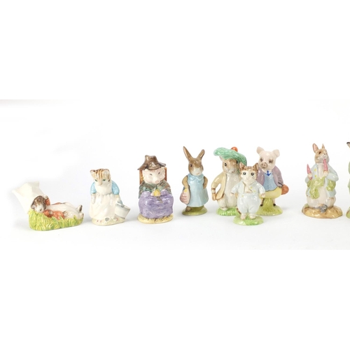 2115 - Fifteen Royal Albert Beatrix Potter figures, all with boxes including Ribby and The Patty Pan and Hu... 