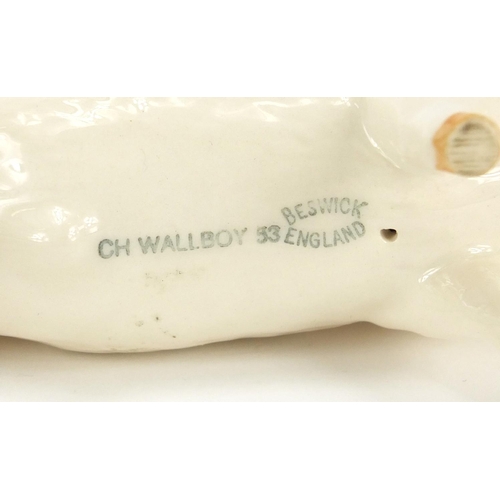 2174 - Two Beswick Champion Pigs, Wall Boy and Wall Queen, the largest 17cm in length