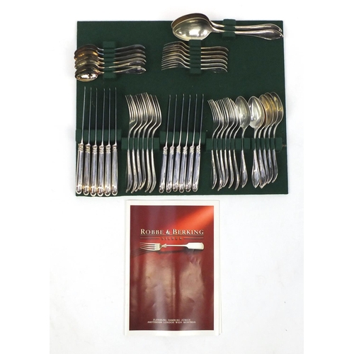 160 - Robbe & Berking silver plated suite of silver plated cutlery