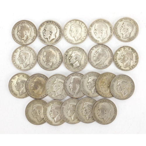 2220 - British pre 1947 half crowns, approximate weight 302.0g
