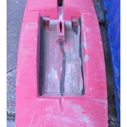 50 - Fibre glass topper sail boat, serial number 29761, approximately 340cm in length