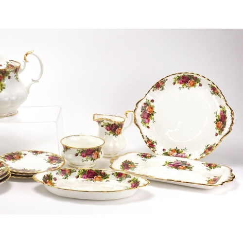 2051 - Royal Albert Old Country Rose's teaware including a six place tea service including a three tier cak... 