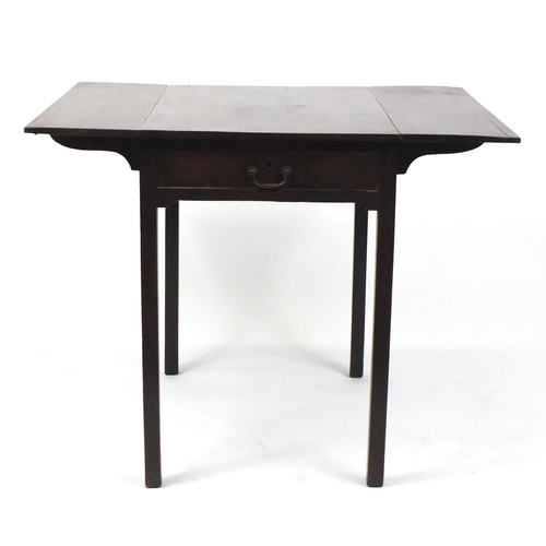 5 - Victorian mahogany Pembroke table, fitted with frieze drawer to one end, 71cm H x 96cm W (extended) ... 