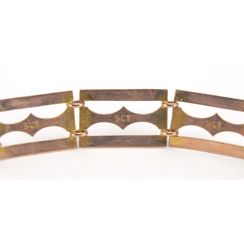 2357 - Victorian 9ct gold bracelet, 18cm in length, approximate weight 5.5g