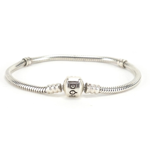 2344 - Pandora silver bracelet, 18cm in length, approximate weight 14.0g
