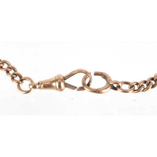 2263 - 9ct rose gold watch chain, 40cm in length, approximate weight 25.0g