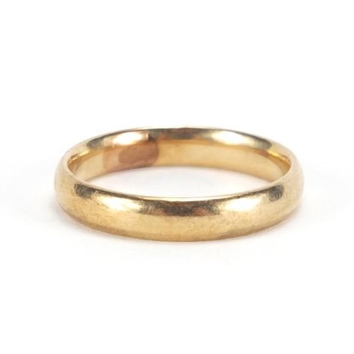 2281 - Unmarked gold wedding band, size S, approximate weight 4.0g