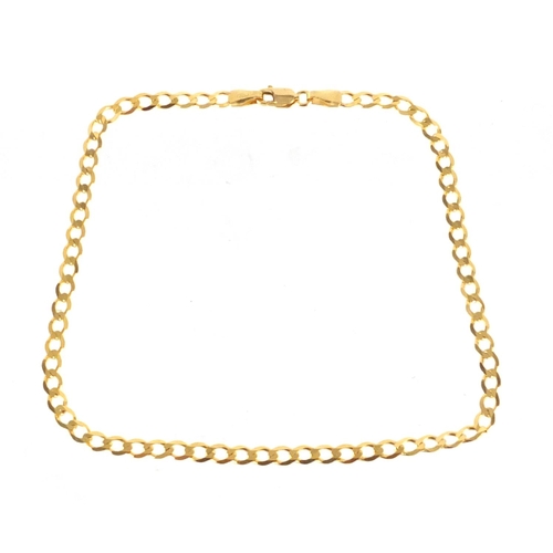 2297 - 9ct gold curb link bracelet, 24cm in length, approximate weight 3.1g