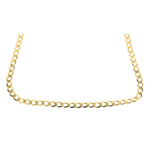 2297 - 9ct gold curb link bracelet, 24cm in length, approximate weight 3.1g
