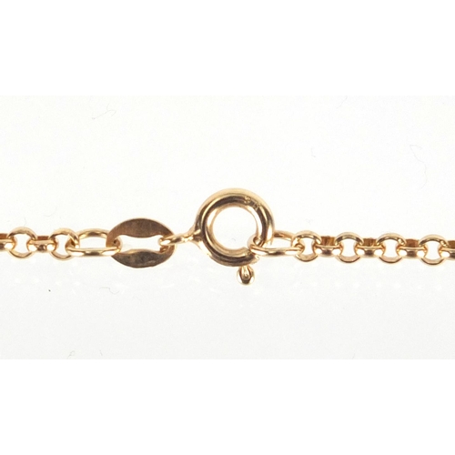 2275 - 9ct rose gold belcher link necklace, 60cm in length, approximate weight 9.5g