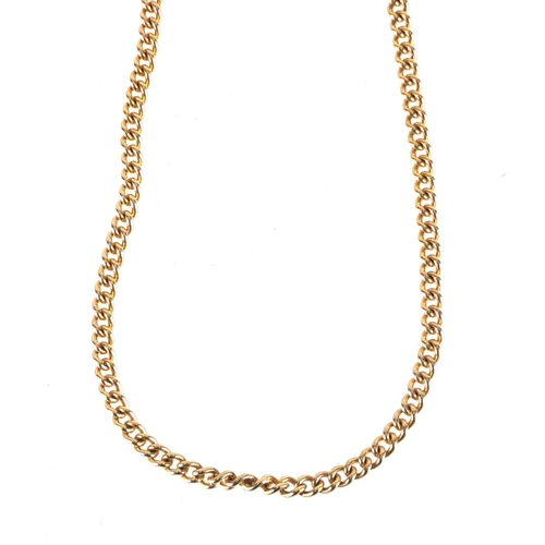 2269 - 9ct gold necklace, 70cm in length, approximate weight 16.5g