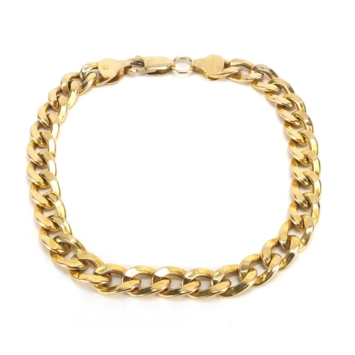 2280 - 9ct gold curb link bracelet, 18cm in length, approximate weight 5.5g