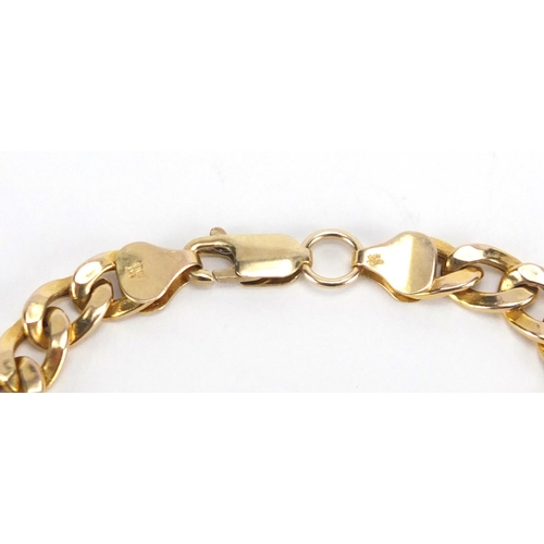 2280 - 9ct gold curb link bracelet, 18cm in length, approximate weight 5.5g