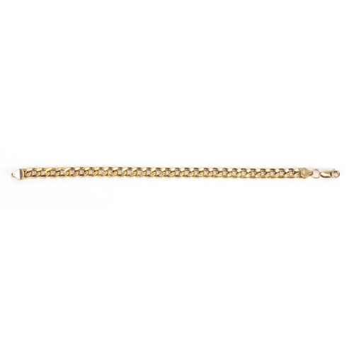 2280 - 9ct gold curb link bracelet, 18cm in length, approximate weight 5.5g