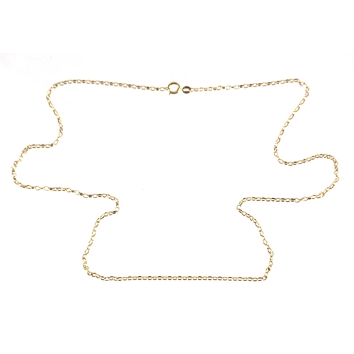 2287 - 9ct gold Figaro link necklace, 62cm in length, approximate weight 6.1g