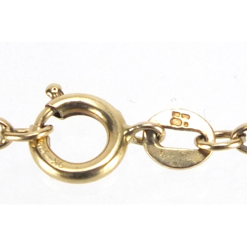 2287 - 9ct gold Figaro link necklace, 62cm in length, approximate weight 6.1g