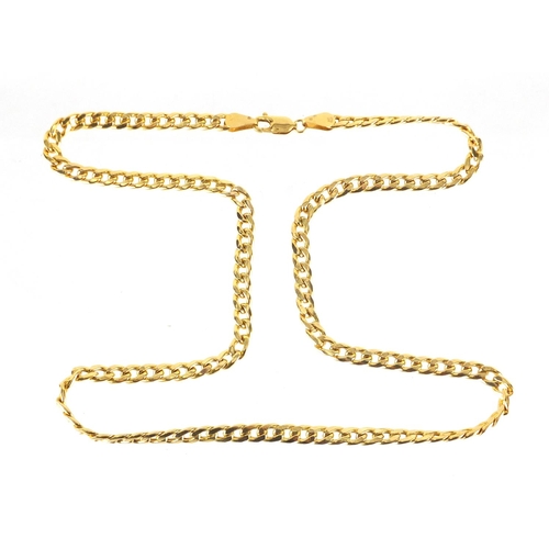 2260 - 9ct gold curb link necklace, 60cm in length, approximate weight 15.6g