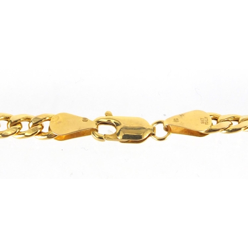 2260 - 9ct gold curb link necklace, 60cm in length, approximate weight 15.6g