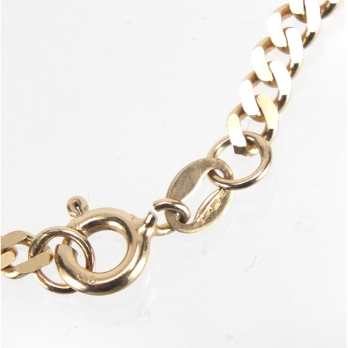 2273 - 9ct gold curb  link necklace, 60cm in length, approximate weight 10.5g