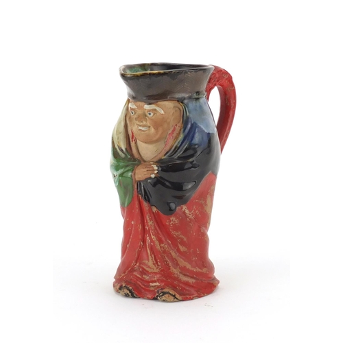 2080 - Japanese Sumida Gawa figural jug, 19cm high