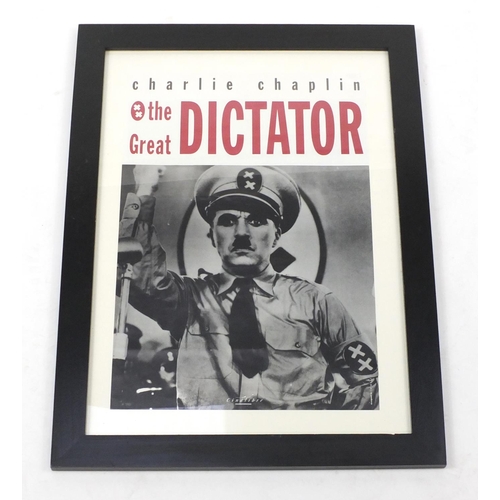 426 - Charlie Chaplin The Great Dictator film poster, framed, 60cm x 40cm