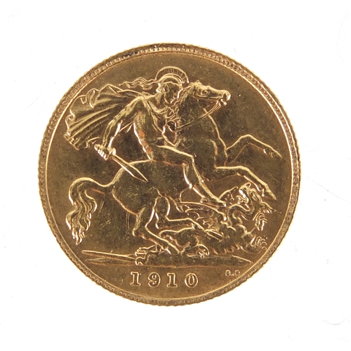 2256 - George VII 1910 gold half sovereign