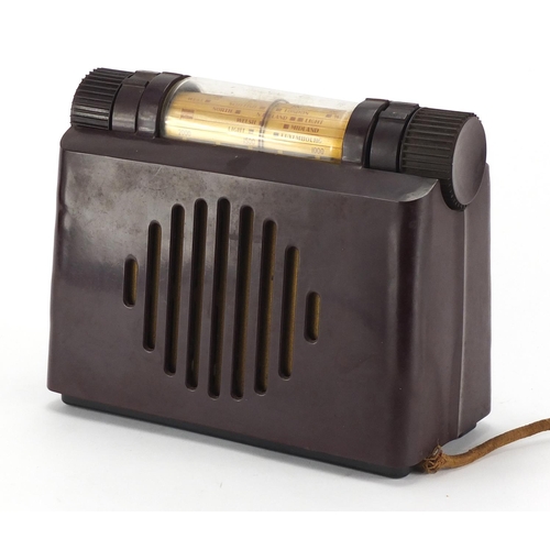 111 - Vintage brown Bakelite Murphy radio, 23cm wide