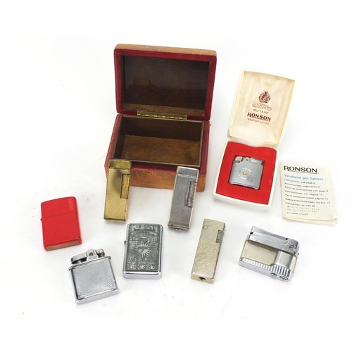 437 - Vintage lighters including Dunhill, Ronson and Zippo