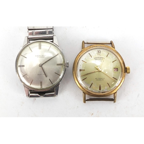 228 - Two vintage gentleman's wristwatches, Trident automatic and Excalibur Incabloc
