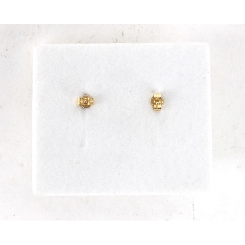 214 - Pair of 9ct gold simulated pearl drop earrings