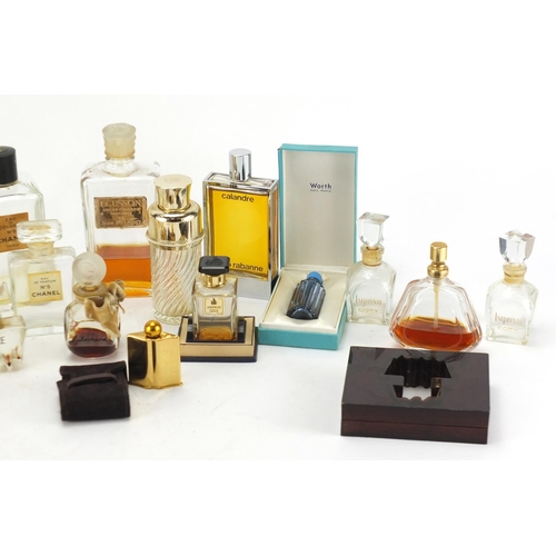 444 - Vintage perfume bottles including Chanel, Jicky, Nina Ricci and Paco Rabanne