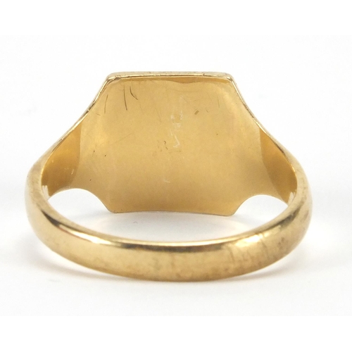 2373 - 9ct gold signet ring, size W, approximate weight 6.1g