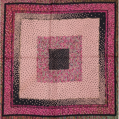 2177 - Christian Dior silk scarf with square motifs, 80cm x 80cm