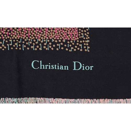 2177 - Christian Dior silk scarf with square motifs, 80cm x 80cm