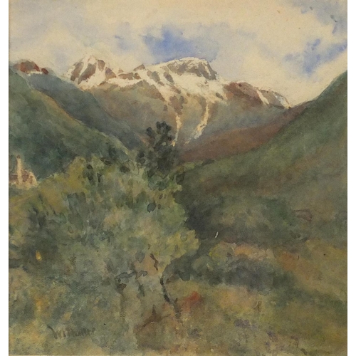 964 - Manner of William Muller - Ben Nevis, watercolour, signed and inscribed verso, mounted and framed, 1... 