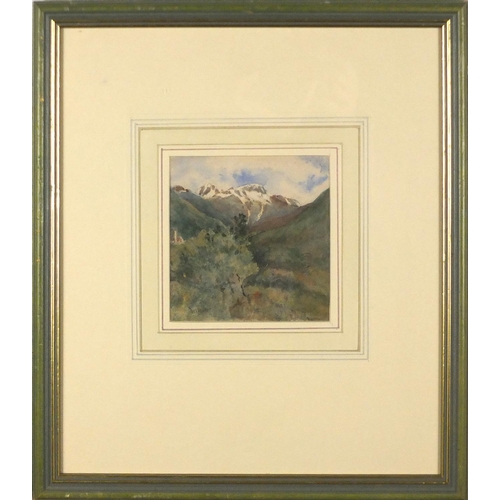 964 - Manner of William Muller - Ben Nevis, watercolour, signed and inscribed verso, mounted and framed, 1... 