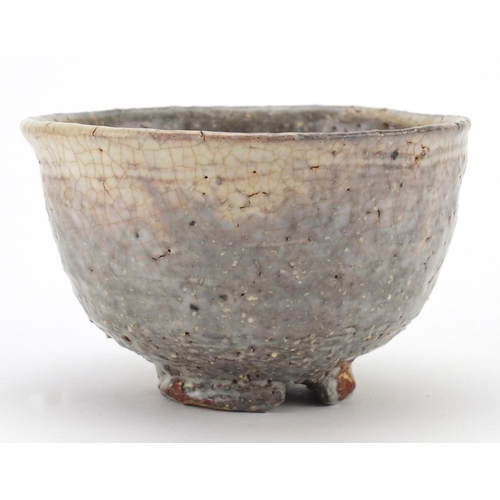 309 - Korean Haldi pottery bowl, impressed character marks, with box, 9cm high x 14.5cm in diameter