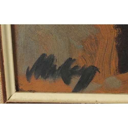 996 - Two figures before boats, Irish school oil on board, bearing a signature Markey, mounted and framed,... 