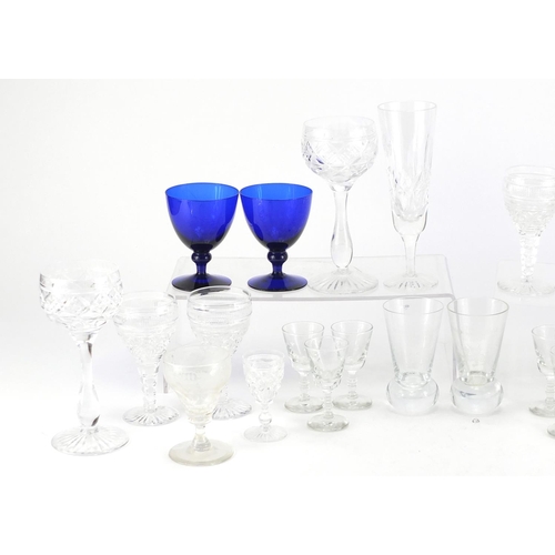 527 - Crystal and glassware including Stuart, Webb Corbett and Bristol Blue