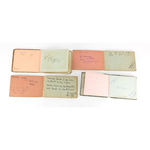 660 - Four albums of mid 20th century autographs and hand written poems