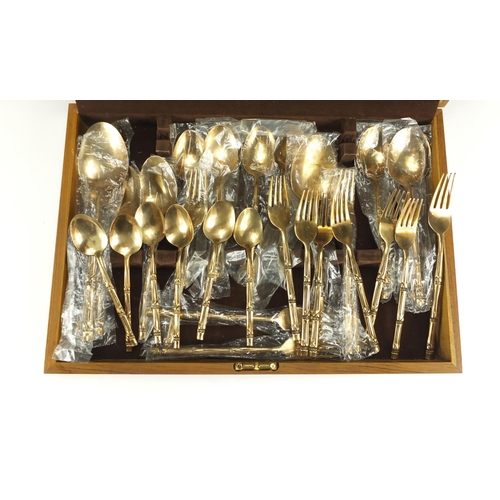148 - Canteen of Thailand bronzed metal cutlery