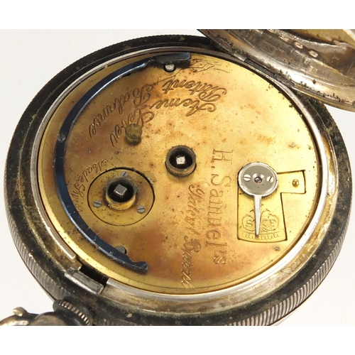 807 - Three gentleman's silver pocket watches including and Acme Lever retailed by H Samuel and a full hun... 